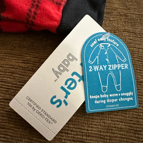 NWT Carter’s Baby Holiday Bear Zip-Up Fleece Sleep and Play Pajamas - Picture 6 of 16